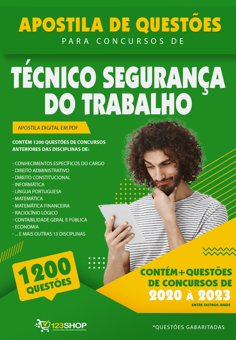 Simulado para Concursos de Técnico Segurança do Trabalho - Mais de 1.200 Questões Gabaritadas