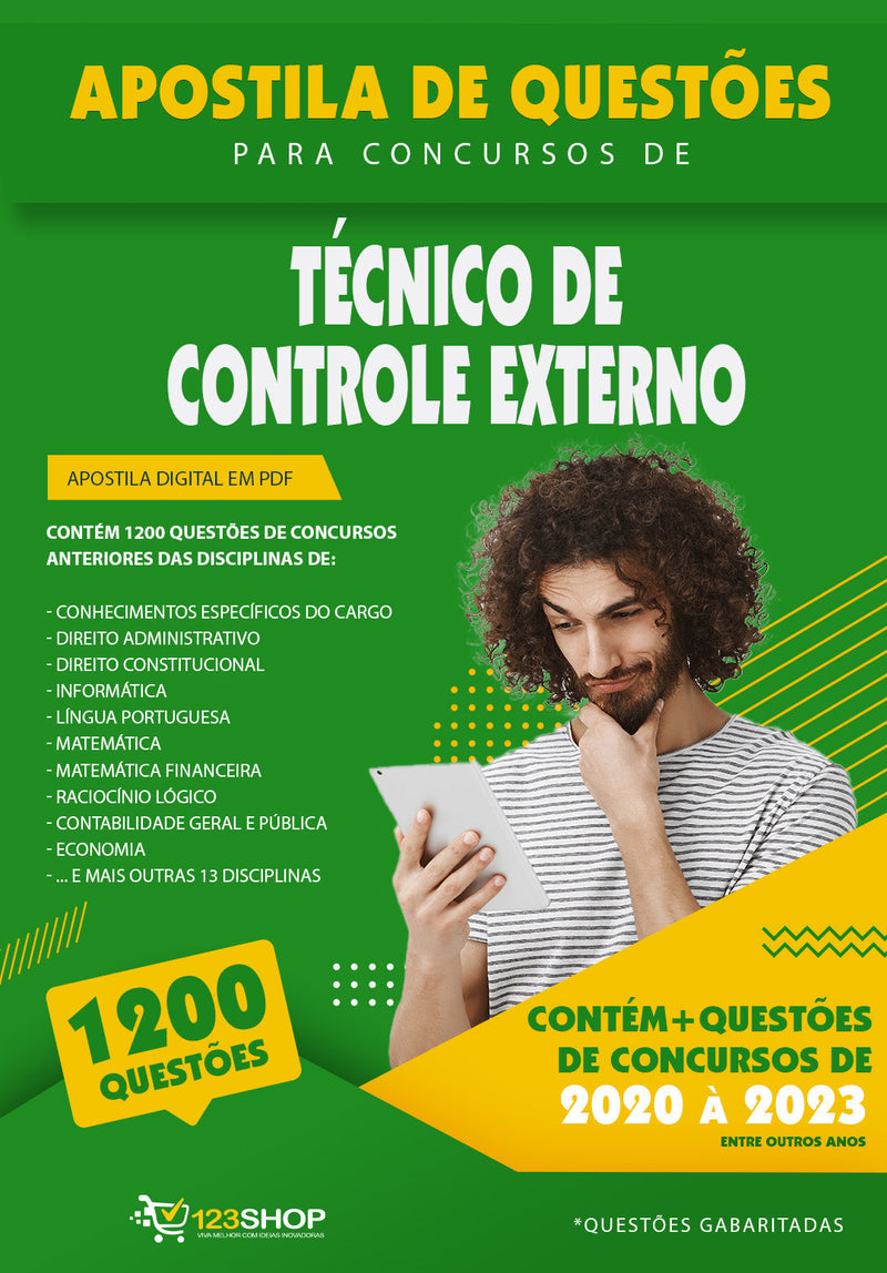 Simulado para Concursos de Técnico de Controle Externo - Mais de 1.200 Questões Gabaritadas