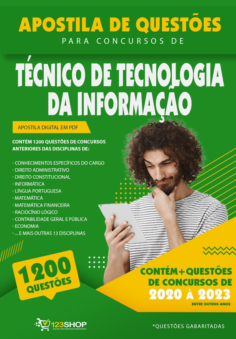 Simulado para Concursos de Técnico de Tecnologia da Informação - Mais de 1.200 Questões Gabaritadas