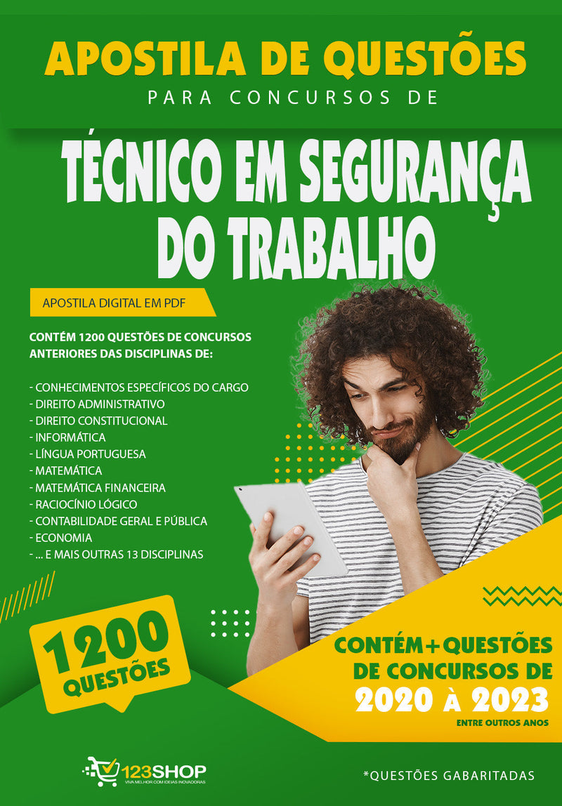 Simulado para Concursos de Técnico em Segurança do Trabalho - Mais de 1.200 Questões Gabaritadas