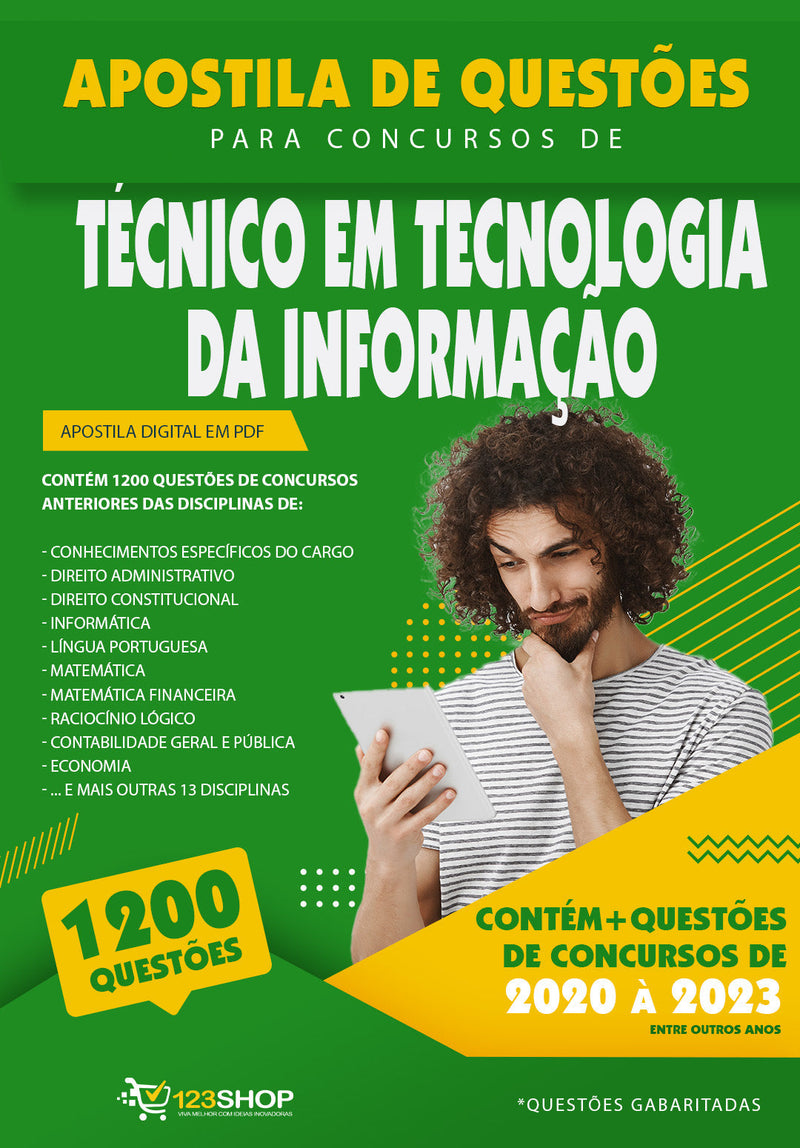 Simulado para Concursos de Técnico em Tecnologia da Informação - Mais de 1.200 Questões Gabaritadas