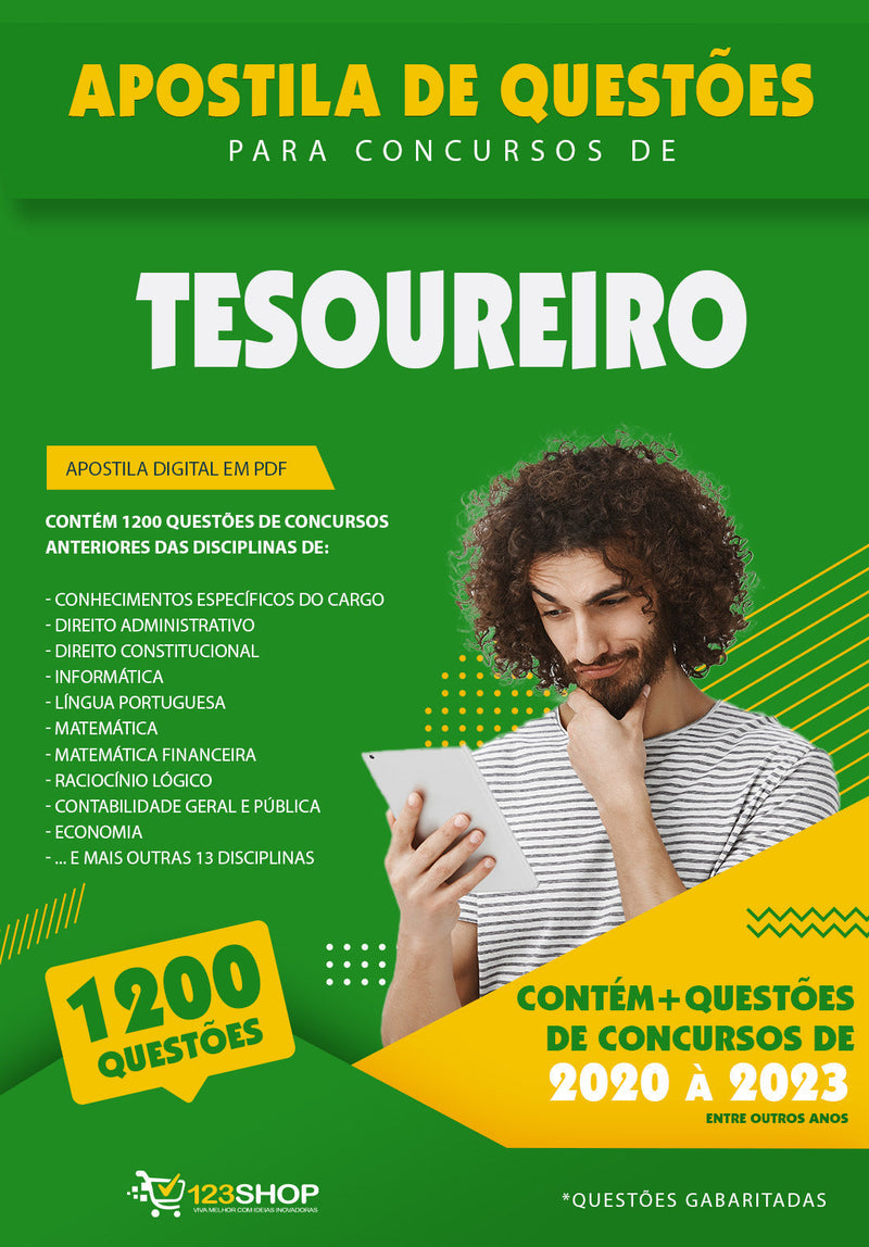 Simulado para Concursos de Tesoureiro - Mais de 1.200 Questões Gabaritadas