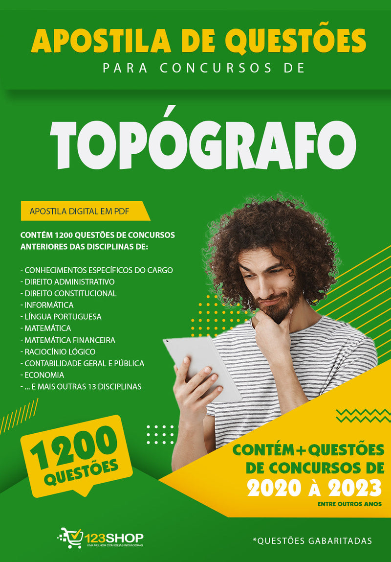 Simulado para Concursos de Topógrafo - Mais de 1.200 Questões Gabaritadas