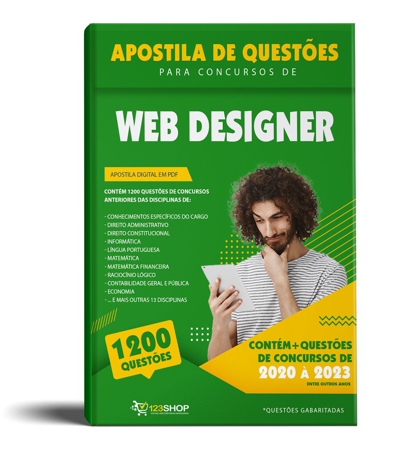 Simulado para Concursos de Web Designer - Mais de 1.200 Questões Gabaritadas