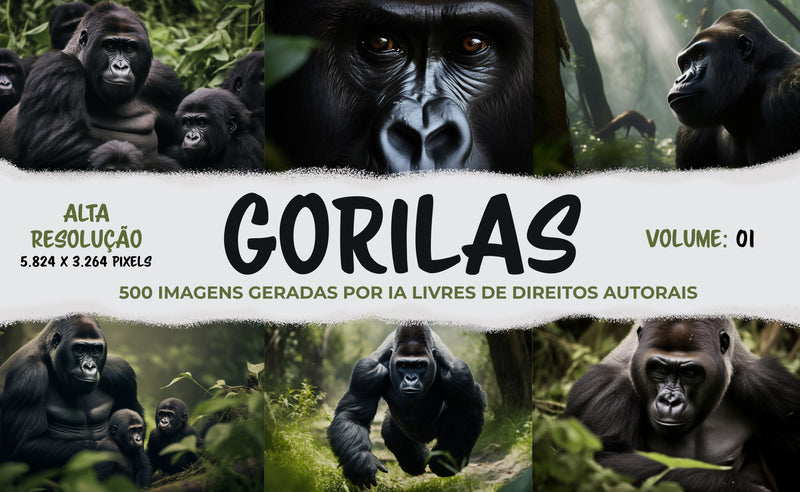 500 Fotos de Imagens de Gorilas geradas por IA e livres de Direitos Autorais em Alta Resolução | loja123shop