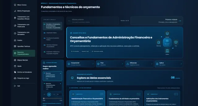 Exemplo de Resumos Esquematizados na Plataforma de Estudos